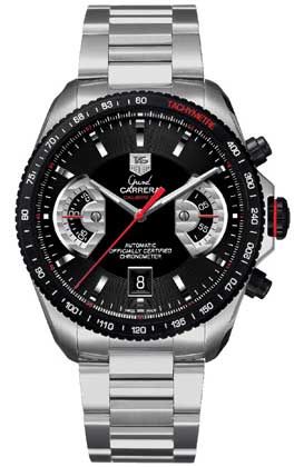 TAG Heuer Grand Carrera Calibre 17 RS 43 Stainless Steel - Titanium / Black / Bracelet